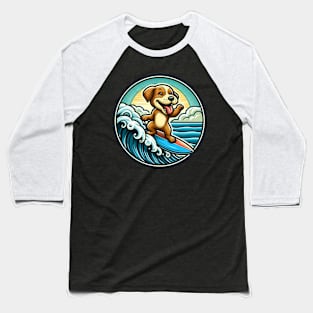 Surfer dog Baseball T-Shirt